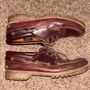 Timberland Boat Shoes Size 12.5 Men’s Brown Leather Lace-Up Shoes